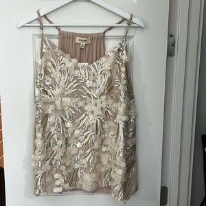 Anthropology plus Tank embroidered